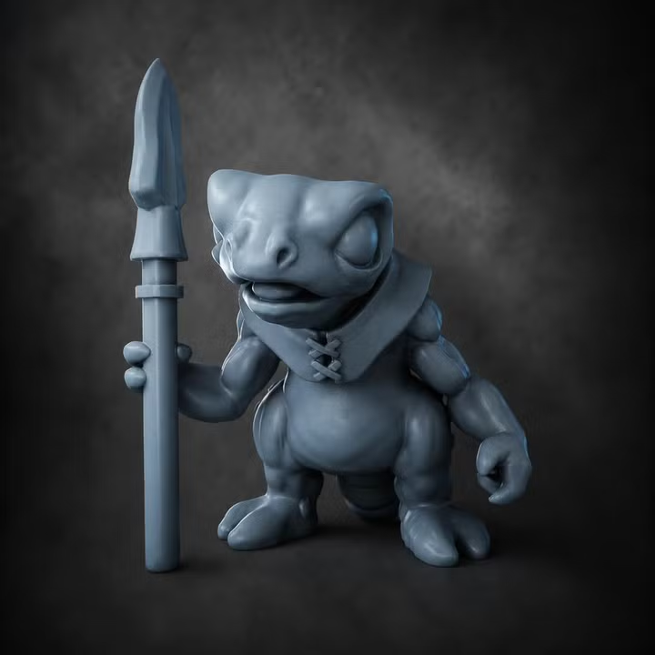 Gecko Lizardfolk with Spears