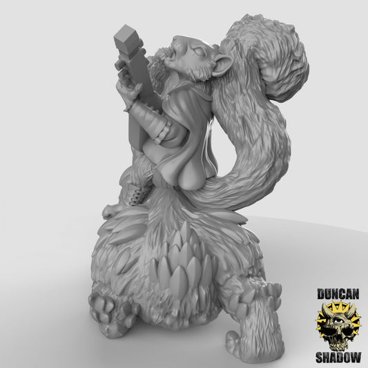 Squirrel Bard Riding Chickenbear
