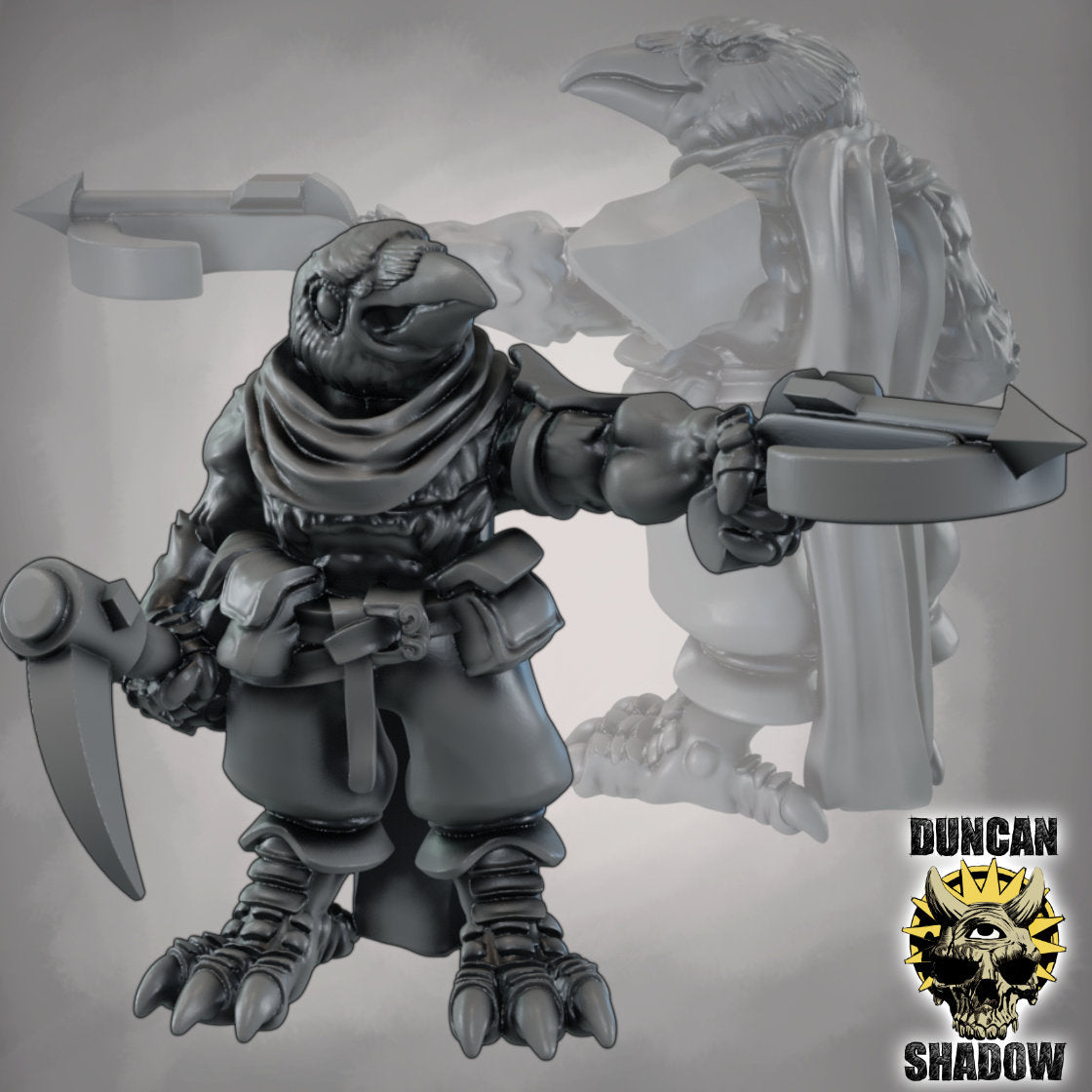 Crow Folk with Hand Crossbows