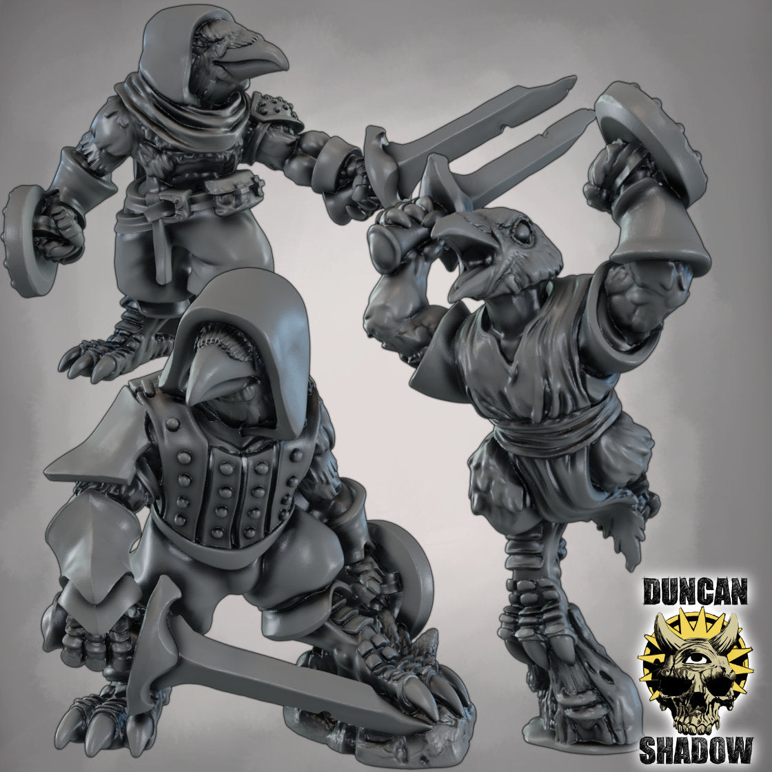 Crow Folk with Swords