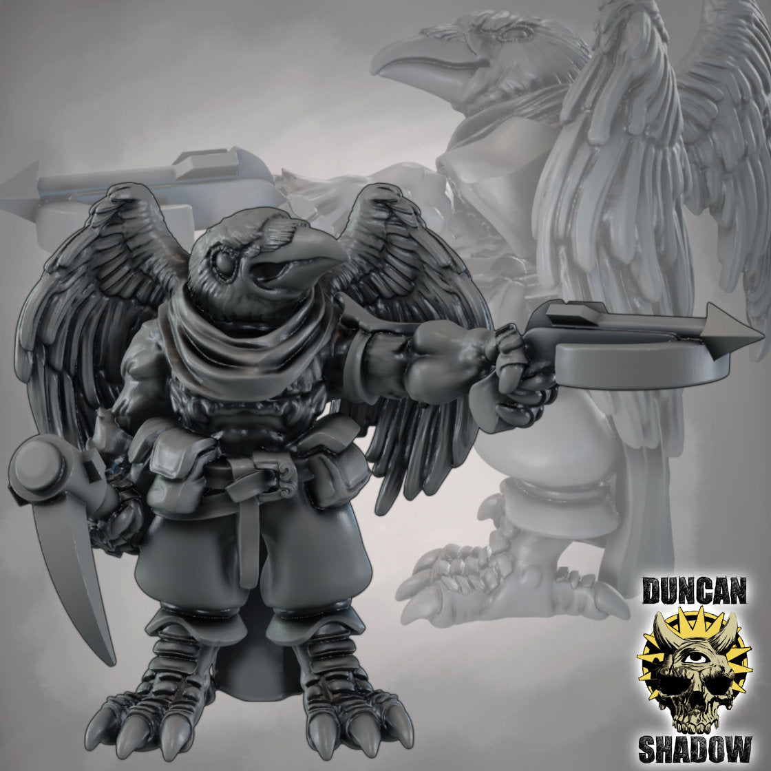 Crow Folk with Hand Crossbows