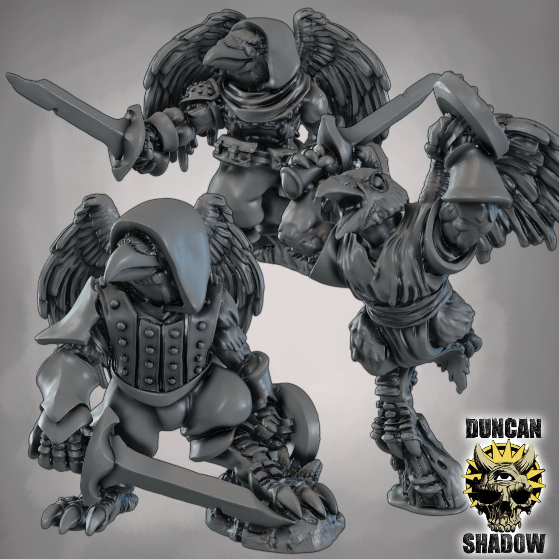 Crow Folk with Swords