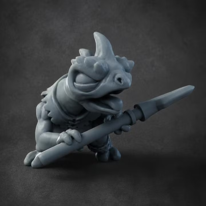 Gecko Lizardfolk with Spears