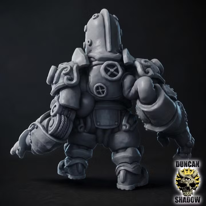 Iron Diver Golem with Drill