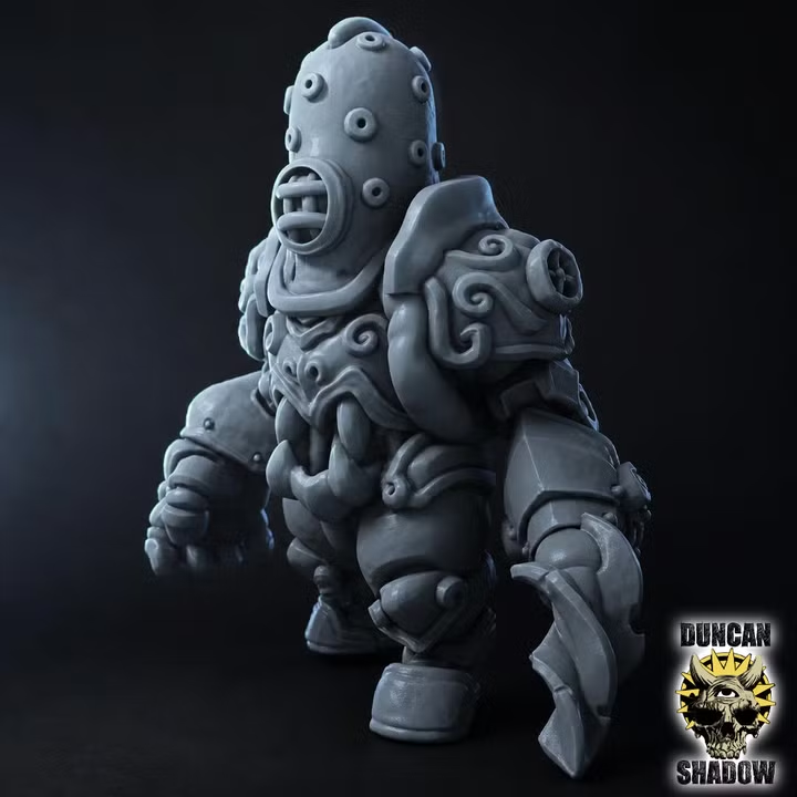 Iron Diver Golem with Drill
